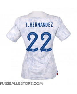 Günstige Frankreich Theo Hernandez #22 Auswärtstrikot Damen WM 2022 Kurzarm